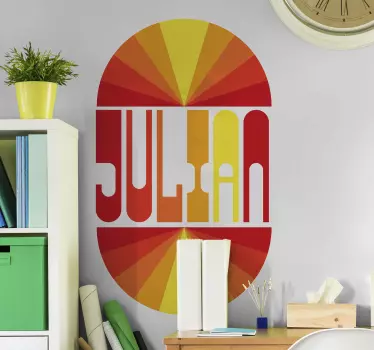 Muurstickers geometrische vormen Vintage zonsondergang naam - TenStickers