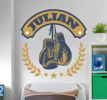 Muurstickers sport bokshandschoenen - TenStickers