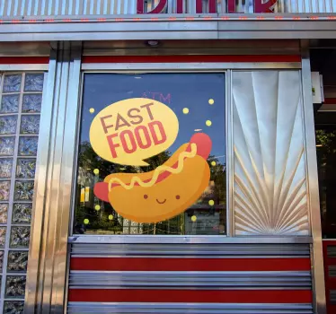 Bedrijfsstickers fast food - TenStickers