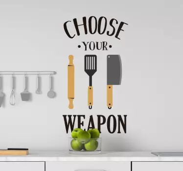 Muurstickers tekst keuken spelletje - TenStickers