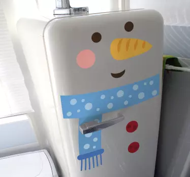 Feestdagen sticker sneeuwpop - TenStickers