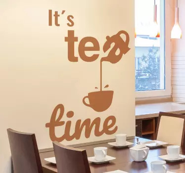 Muursticker keuken tea time - TenStickers
