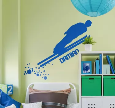 Silhouette stickers Aanpasbare ski-jumper - TenStickers