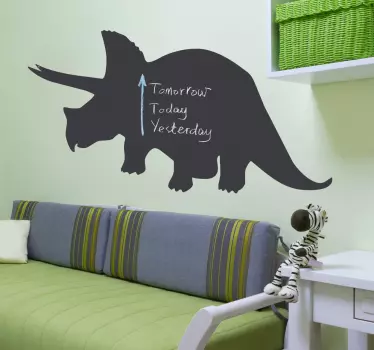 Tienerkamer krijtbord sticker dinosaurus - TenStickers