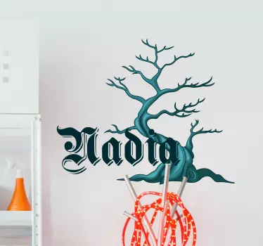 Muurstickers tienerkamer naam boom halloween - TenStickers