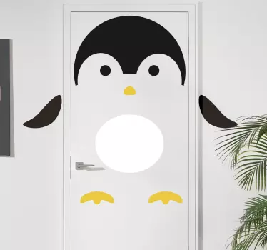 Deursticker pinguïn - TenStickers