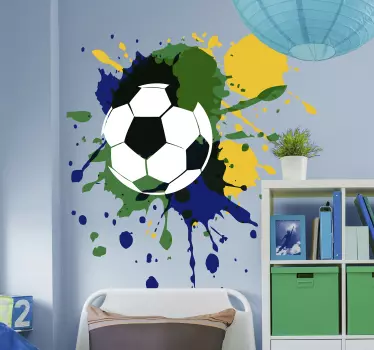 Muursticker voetbal graffiti - TenStickers