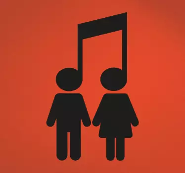 Muzikaal sleutelpaar - TenStickers