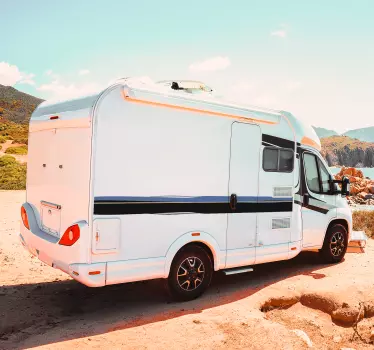Stickers met lijnen zijbanden van campers - TenStickers