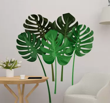 Muurstickers planten Alternatieve monsterbladeren - TenStickers
