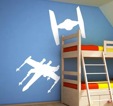 Muurstickers ruimte schepen Star Wars - TenStickers
