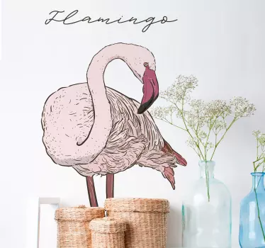 Flamingo muursticker - TenStickers