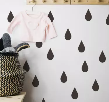 Kinderkamer muursticker regendruppels - TenStickers
