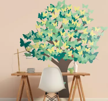 Muursticker vlinderboom - TenStickers