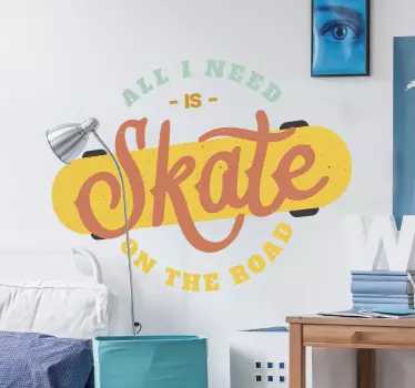Sticker sport Retro skateboard - TenStickers