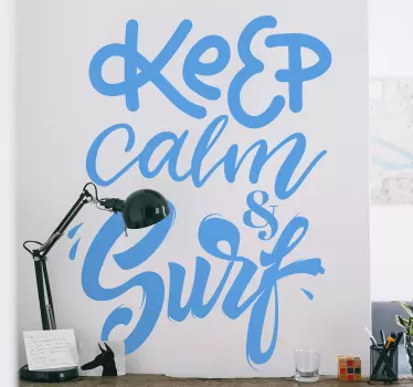 Muurstickers surfen Kalm en surf - TenStickers