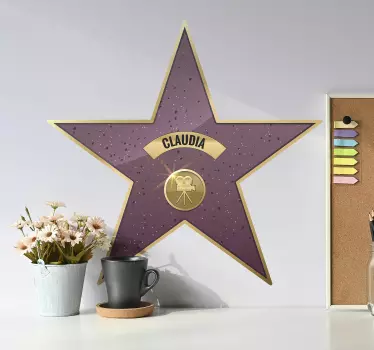 Muurstickers hollywood star LA - TenStickers