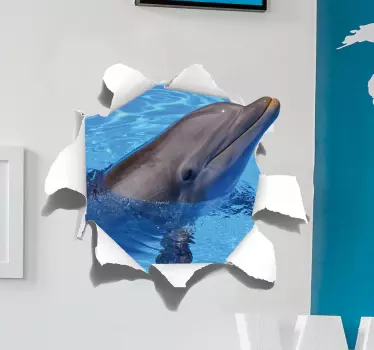 Muurdecoratie stickers Lachende dolfijn - TenStickers