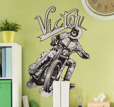 Motor sticker gepersonaliseerd met naam - TenStickers