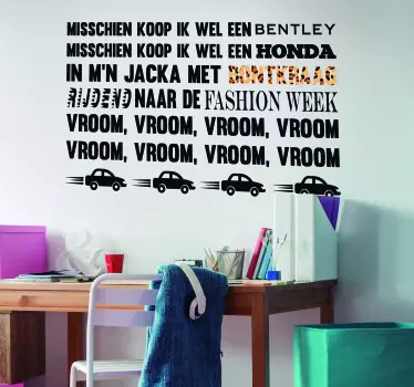Muurstickers tekst Zangeres Famke Louise - TenStickers
