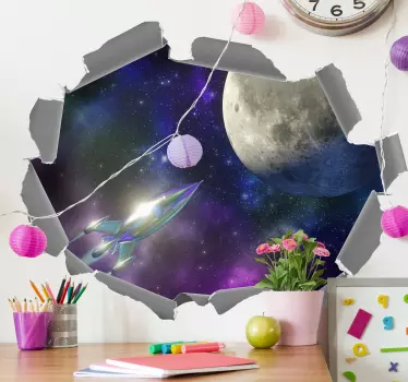 Muurstickers visuele effecten Optisch effect sterrennacht - TenStickers
