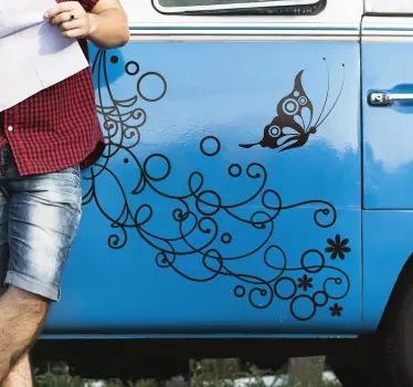 Autosticker vlinder versiering - TenStickers