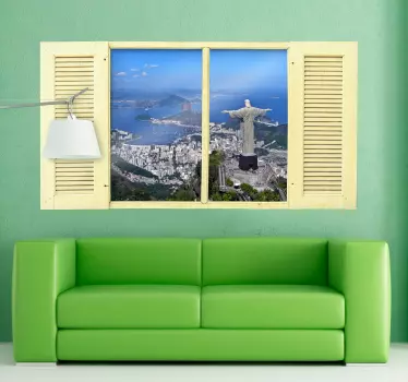 Muursticker Trompe-l'oeil Christus de Verlosser - TenStickers