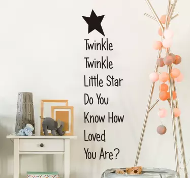 Muurtekst babykamer twinkle twinkle - TenStickers