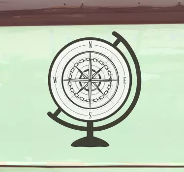 Kompas reizen sticker - TenStickers