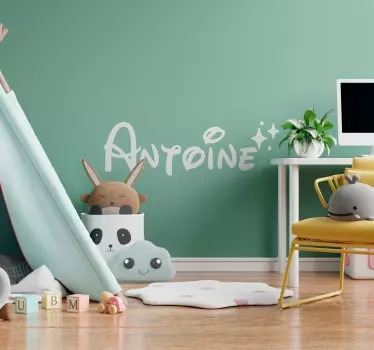 Naam met sterren Muursticker kinderkamer - TenStickers