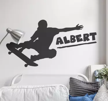 Naamsticker mannelijke skater - TenStickers