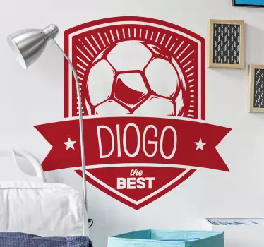 Naamsticker the best voetbal - TenStickers