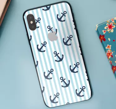 Nautisch ankerconcept iPhone sticker - TenStickers