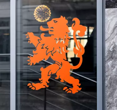 Nederlandse leeuw etalage sticker - TenStickers