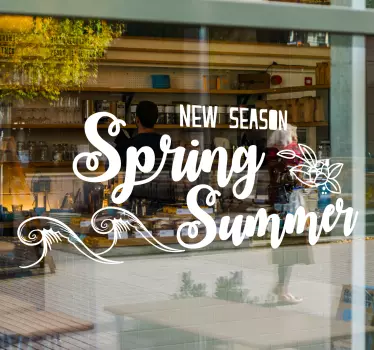 Nieuw seizoen lente zomer Etalage sticker - TenStickers