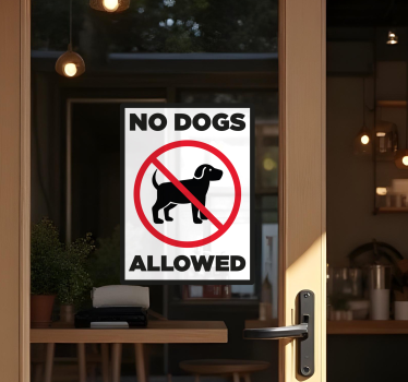 no dog allowed sign etalage sticker - TenStickers