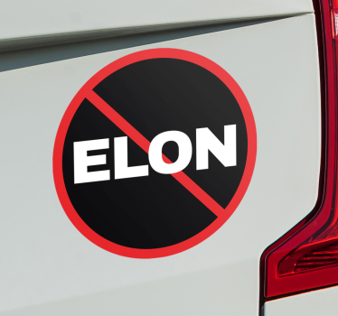no elon autosticker - TenStickers