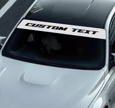 Gepersonaliseerde auto sticker zonneklep op maat gepersonaliseerd - TenStickers