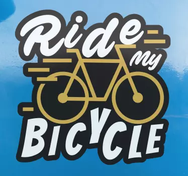 Op mijn fiets rijden autosticker - TenStickers