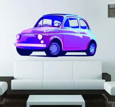 Oud klassieke fiat 500 sticker - TenStickers