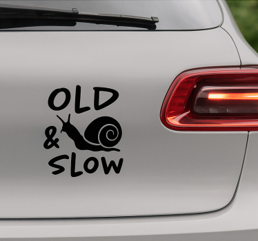 Autosticker oude en trage slak - TenStickers