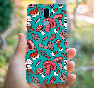 Paddenstoelpatronen huawei sticker - TenStickers