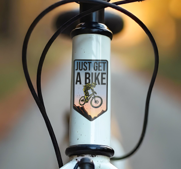 'pak gewoon een fiets' fiets sticker - TenStickers