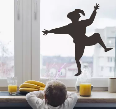 Piet silhouet zelfklevende raamsticker - TenStickers