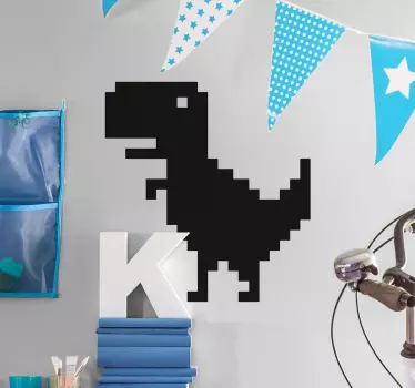 Pixel Dinosaurus Muursticker - TenStickers