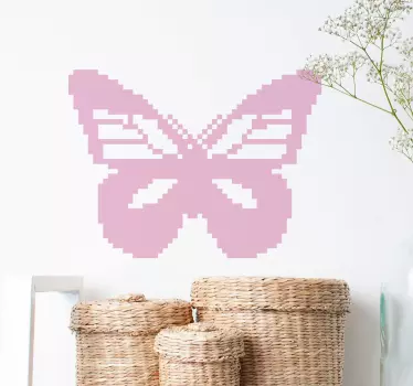 Pixel Vlinder Muursticker - TenStickers