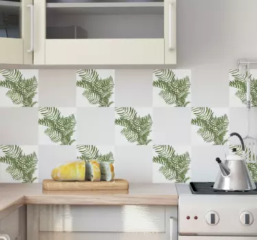 Tegelstickers keuken planten - TenStickers