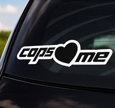 Autosticker politie houdt van mij - TenStickers