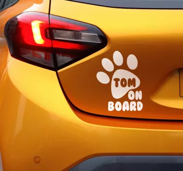 Poot hond naam Stickers laten maken - TenStickers