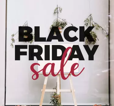 Prominente verkoopaankondiging black friday sticker - TenStickers